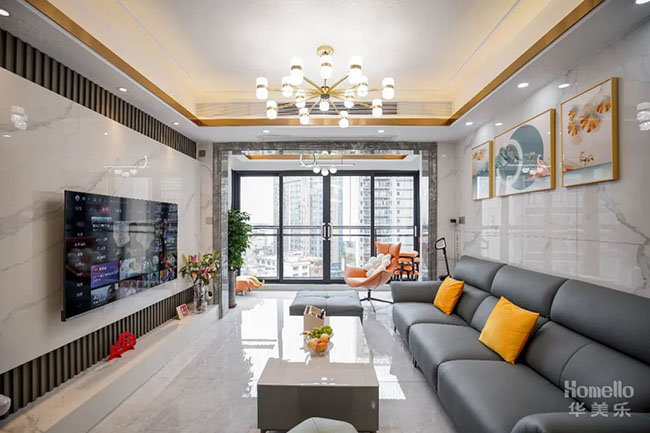 129㎡四居，實用性拉滿的輕奢風(fēng)設(shè)計，讓生活簡單且不失檔次